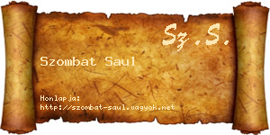 Szombat Saul névjegykártya